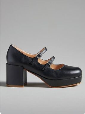INTENTIONALLY BLANK Over Time Platform Mary Jane Block Heels Spain EU 40